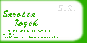 sarolta kozek business card